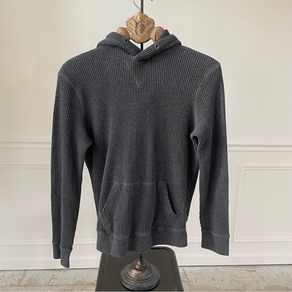 American Eagle Dark Grey Thermal Hoodie Mens XS